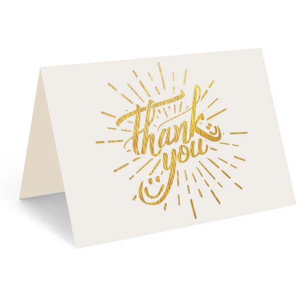 Bangtang Thank You card 20 Counts Thank You Cards With Self-Seal Envelopes Erasable Pen and Stickers Gold Foil Greeting Card for Wedding Business Baby Shower and Valentine's Day