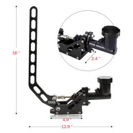 OSIAS Universal Adjustable Auto Vertical Hydraulic Drift Handbrake with Oil Tank Aluminum Black