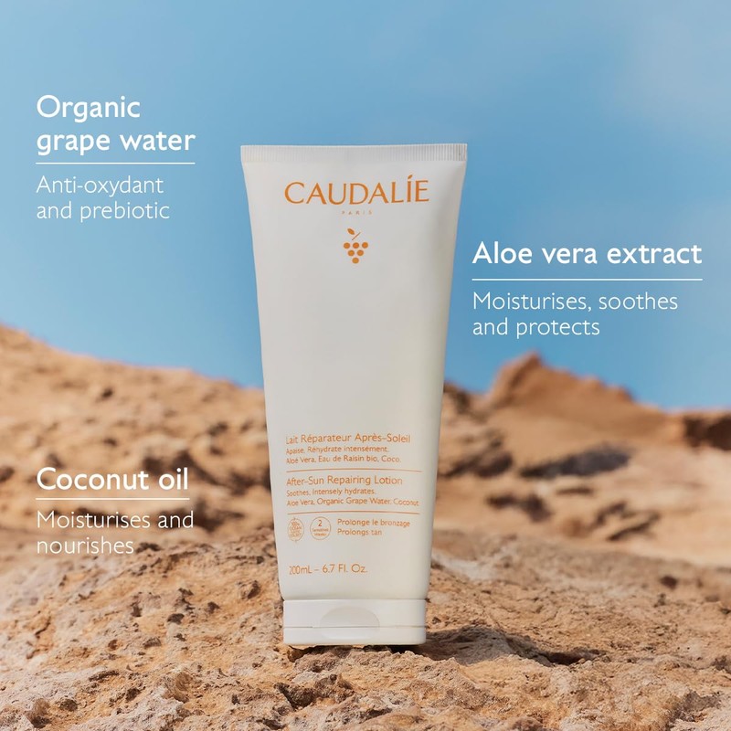 Caudalie After-Sun Repairing Face and Body Lotion, Hydration and Tan,