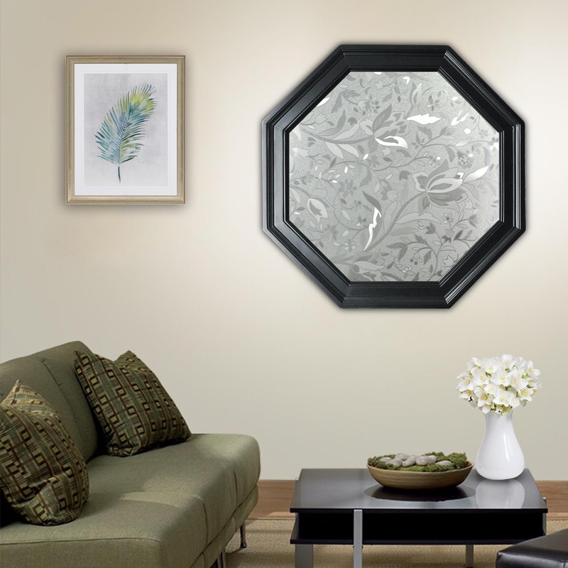 Autotech Park Precut Floral Octagon Window Film Shade, Self Adhesive