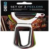 Chef Aid Set of 3 Stainless Steel Peelers, One for