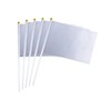 WXTWK 50 Pack Solid White Blank Flag Small Mini Plain