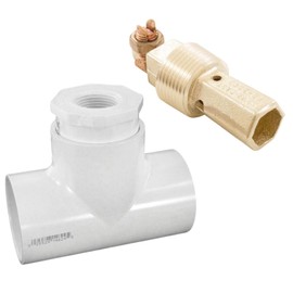 Brass Water Bonding Fitting with 2" PVC Plumbing Kit for Swimming Pool 1" MPT - NEC Compliant for Inground Pools, Spas & Water Features - PB-2008 / 08KIT-20 (PB-2008 / 08KIT-20 2" PVC Plumbing Kit)