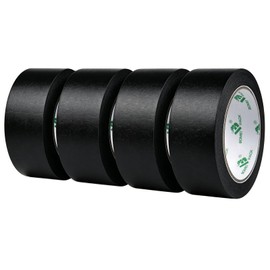 BOMEI PACK 4 Pack Black Painters Tape, 2inch x 30yds, Premium Painting Masking Tape, Clean Release Paper Tape for Home and Office