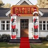 Peryiter 4 Pcs Casino Night Entryway Party Banner Decorations Casino