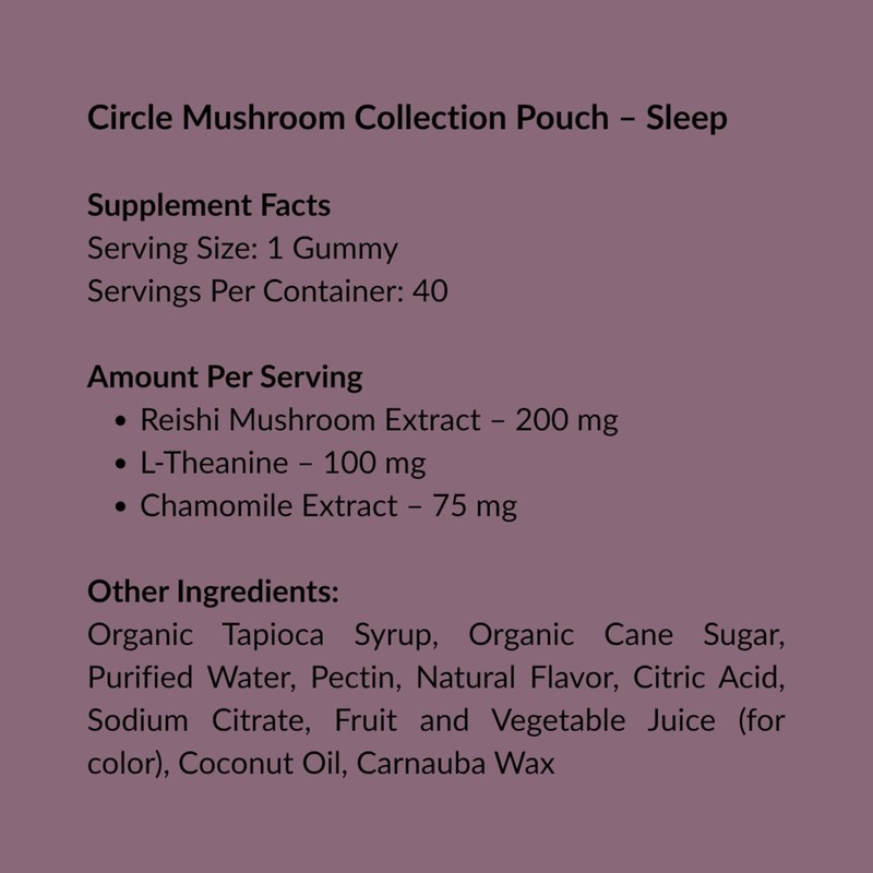 Sleep Mushroom Gummies 40 ct – Reishi + Passion Flower