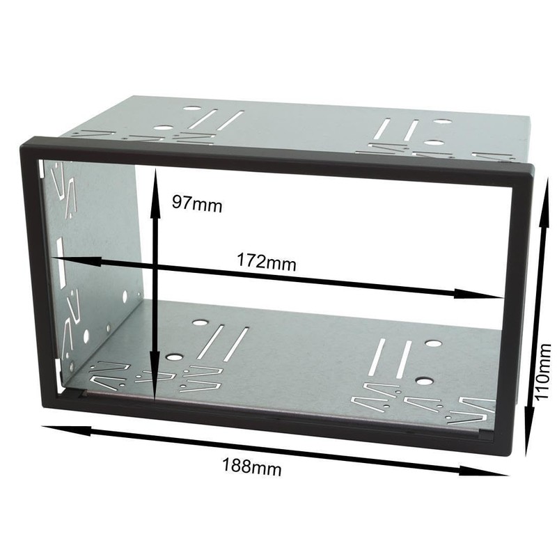 Double DIN Radio Faceplate Set for Smart Fortwo 451 Facelift