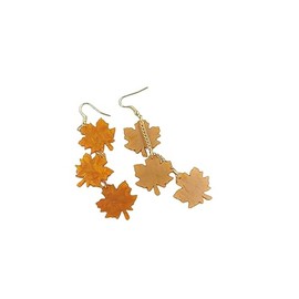 Acrylic Resin Tropical Green 3 Palm Leaf Plant Drop Dangle Earrings monstera Leaves Layered for Women Summer Holiday Beach Jewelry-C