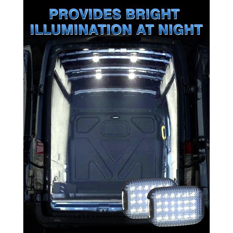 TOP-MAX 2 Transit Interior Cabin Courtesy Lights Cargo Load Space