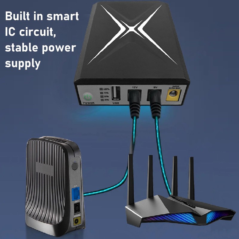 High Capacity Uninterruptible Power Supply, Compact UPS System for Router