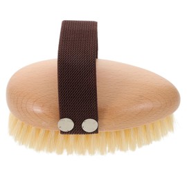Beavorty Ergonomic Non Slip Back Bath Brush for Gentle Exfoliation Natural Bristle Cleaning Brush for Full Body Skin Care for Home and Travel
