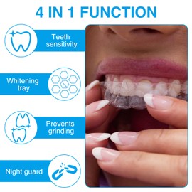 8PCS Teeth Whitening Mouth Trays Set, Teeth Whitening Gum Shield for Grinding Protecting with Cleaning Box
