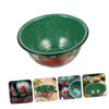 Mikinona Enamel Mixing Basin Sturdy Enamel Soup Bowl for Kitchen