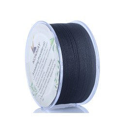 KONMAY 0.4mm Black Nylon String with Case for Bracelets,163 Yards Thin Braided Nylon Satin Cord for Jewelry Making, Beading,Chinese Knotting, Kumihimo, Macramé