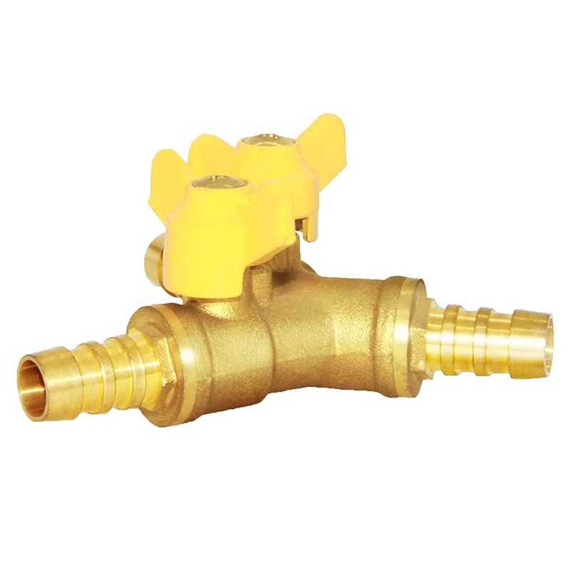 Joywayus 1/2" Hose Barb Brass Ball Valve Y Shaped Type