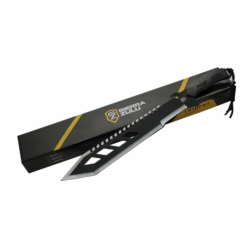Sierra Zulu Trident Machete - Stainless Steel, 24.0 inches Overall,
