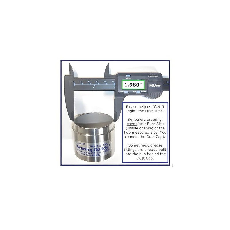 Bearing Buddy 1980A-SS - USA-Made Stainless Steel Bearing Protector w/