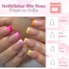 150 Stück French Tip Press on Nägel - 5 Farben