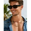 Richsteel Men's Necklace Chain, Gold Cuban Link Chain for Men