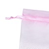 QIANF 20 Pcs 8x12 Pink Sheer Organza Gift Bags with