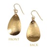 Hammered Bronze Teardrop Earrings