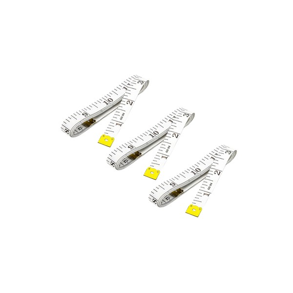 Measuring Tape Pack of 3, Dual Sided Tape Measure Body,