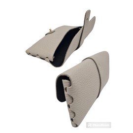 Women's Leather Belt Bag, Removable Waist Bag, Waist Pouch, Small Belt Purse, Genuine Leather Italy, cream, Additional pocket