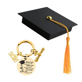 Joyesplay 2025 Graduation Keyring,Graduation Gifts for Her Him Inspirational Gifts for Best Friends Graduate Present (Gold 2)