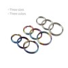 10Pcs Titanium Alloy Split Key Rings, Mini Keyrings Keychain, Bluing