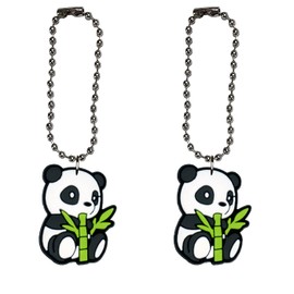 Panda Bear Badge Reel ID Holder Accent Chain Badge Clip Yazzle Dazzle Set of 2 Nurse Doctor Eat