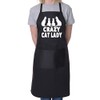 Print4U Crazy Cat Lady BBQ Cooking Funny Novelty Apron Black