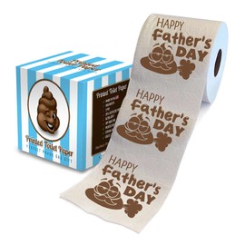 Printed TP Happy Fathers Day Cartoon Printed Toilet Paper Roll – Father's Day Funny Novelty Gag Gift Prank, Cute Gifts for Dad, Husband, Boyfriend – Best Dad Gift - 500 Sheets