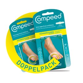 Compeed Corn Plasters Medium - Hydrocolloid Plasters Against Corns on the Feet, 2 x Pack of 10