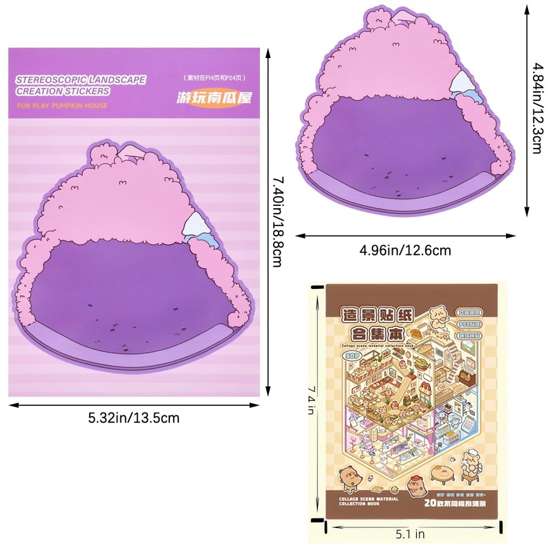 Afufu Cute Stickers for Adults & Kids, 20 Sets 3D