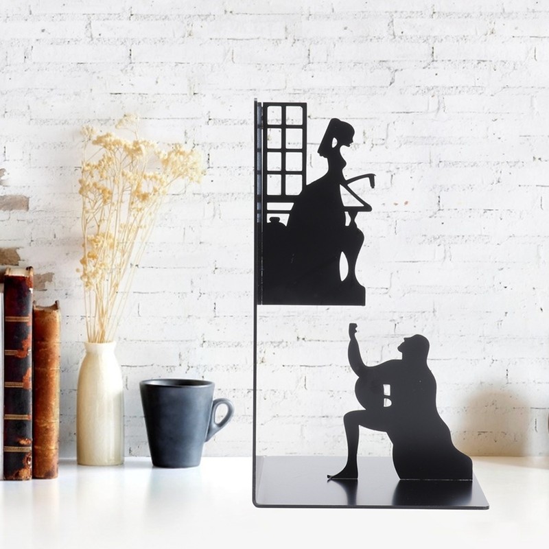 Wrought Iron Figure Book Stand Readers Book Stand Bookshelf Ornaments