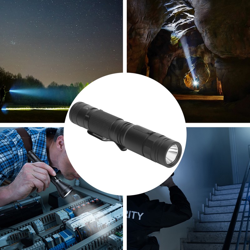 LED Flashlight Built in 1800mAh Lithium Battery IPX6 Waterproof Torch