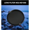 Premium Variable Neutral Density (ND2-ND1000) Filter Compatible with Sony Alpha