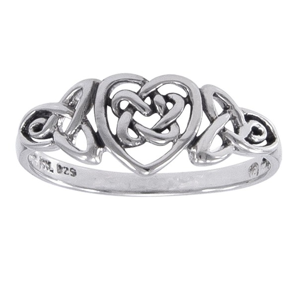 Sterling Silver Celtic Trinity Knot Heart Ring Size 13(Sizes 3,4,5,6,7,8,9,10,11,12,13,14,15,16)