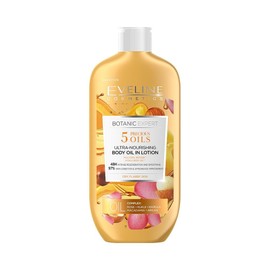 Eveline Cosmetics Botanic Expert Ultra Nourishing Body Balm Oil with Argan, Macadamia, Marula Oils - Deep Hydration & Radiance - 350 ml