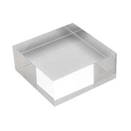 Square Acrylic Block 70 x 70 x 30 mm Transparent, Glossy Polished Side Edges / Acrylic / Acrylic Glass Zeigis®