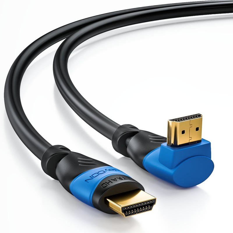 deleyCON (1.65 ft.) 0.5m HDMI 270° angle cable - compatible