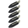wumio Black Bangs Clips, Set of 5, Non-marking Flat Styling