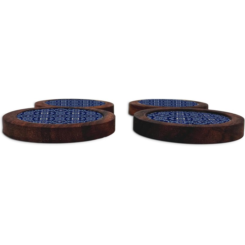 HASTA LA RAIZ Juego de 4 Portavasos artesanales, Coasters Hechos