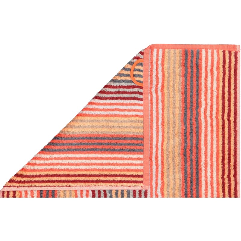 Cawö bath towel Unique Streifen orange size 70x140 cm