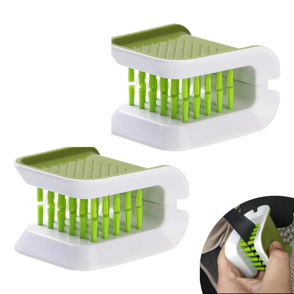 Sodcay Pack-2 Car Seat Belt U-Shaped Cleaning Brush, Foldable Closed