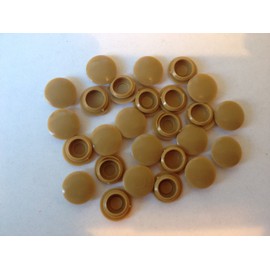 Hinge and Bracket Supplies 10Mm Hole Cover Caps 50 Pce Oak Colour For Kitchen Cabinets