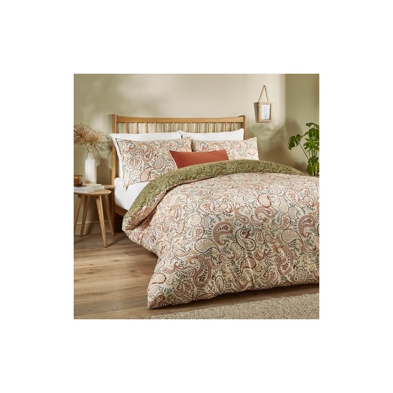 Duvet Day Anika Duvet Cover Set – Reversible Paisley Printed