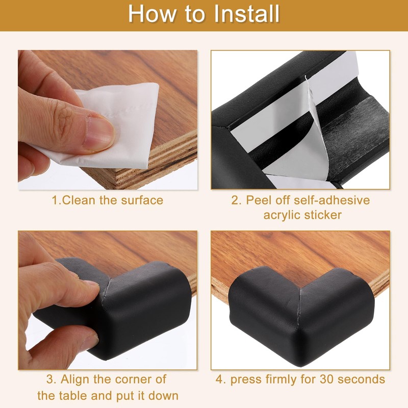 sourcing map Corner Protectors, 8 Pcs Furniture Corner Guards and