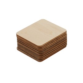 100 Pieces 2cm x 2cm Unfinished Wood Pieces Unfinished Wood Cutouts Blank Wood Squares Round Corner Wooden Cutouts Unfinished Wood Ornaments for Wooden Craft DIY Projects Home Decoration Gift Tags
