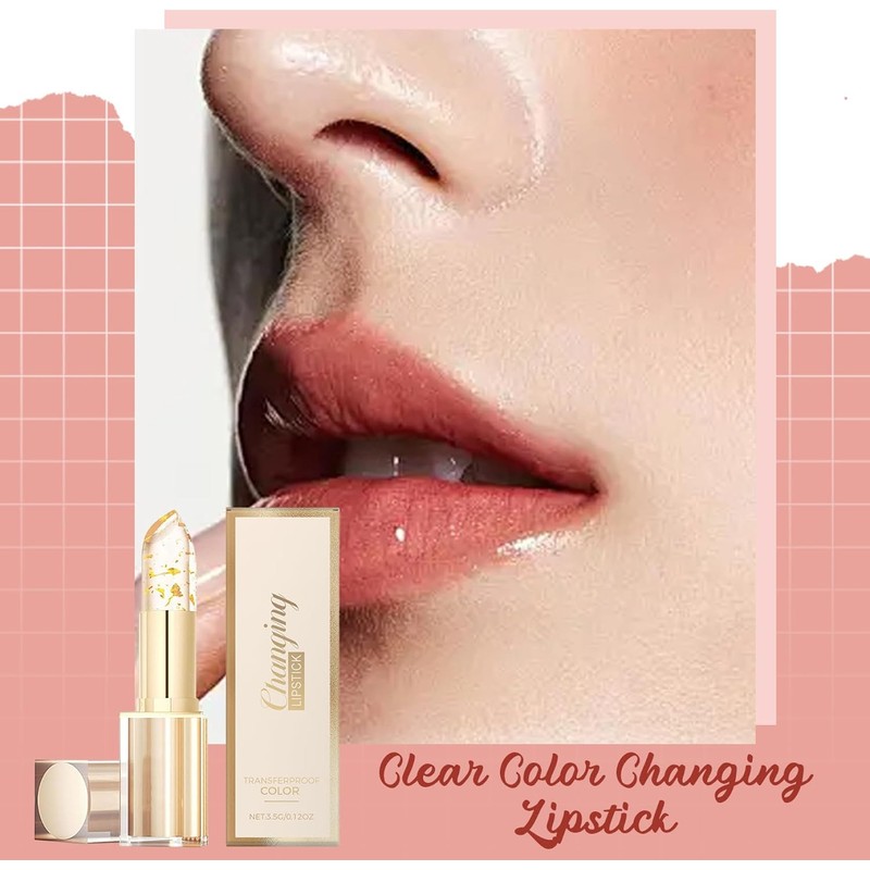 3 barras de labios transparentes que cambian de color, brillo